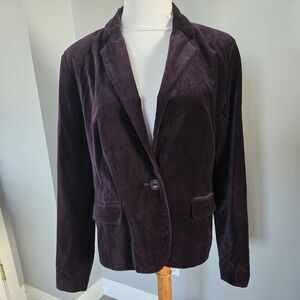 Apt. 9 Women's Deep Purple Velvet Blazer